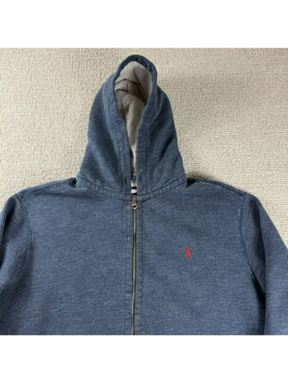 Polo Ralph Lauren Heather Terry Hooded Jacket Blue Men’s Size XL